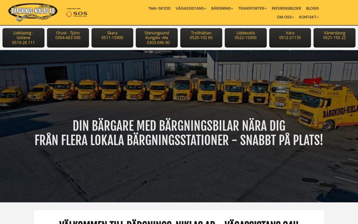 Skärmbild av bargnings-niklas.se