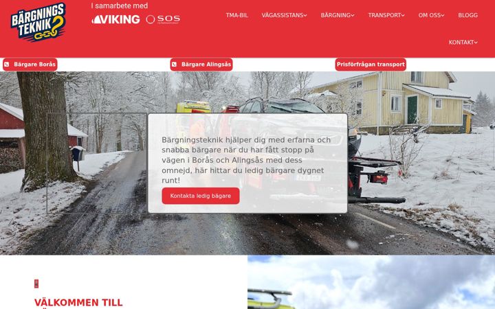 Screenshot of bargningsteknik.se