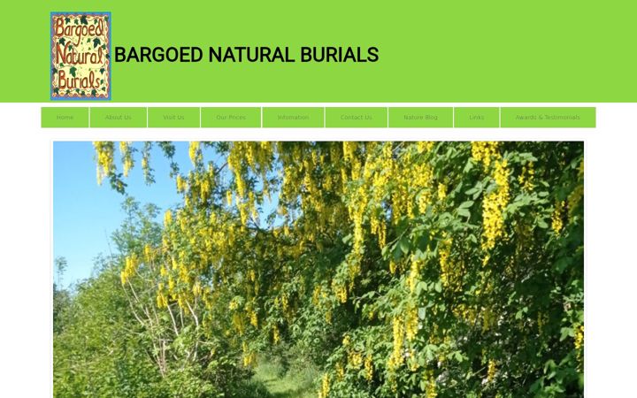 Screenshot of bargoedburials.co.uk