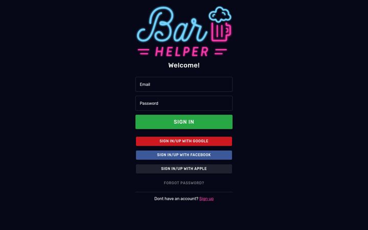 Screenshot of barhelper.app