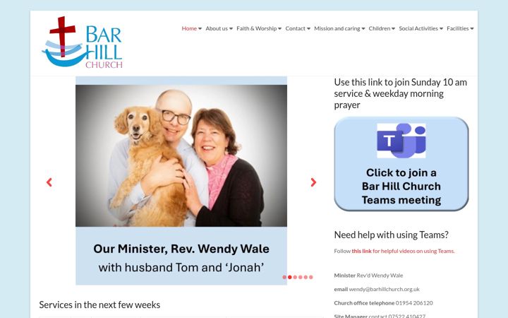 Screenshot του barhillchurch.org.uk