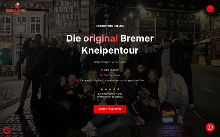 Screenshot of barhopping-events.de