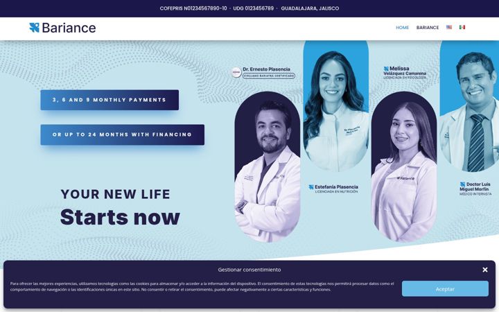 Screenshot of bariance.com