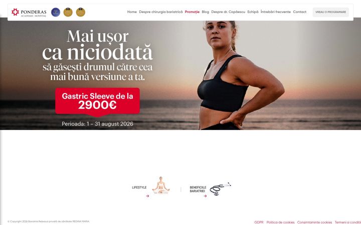 Skærmbillede af bariatrie.ro