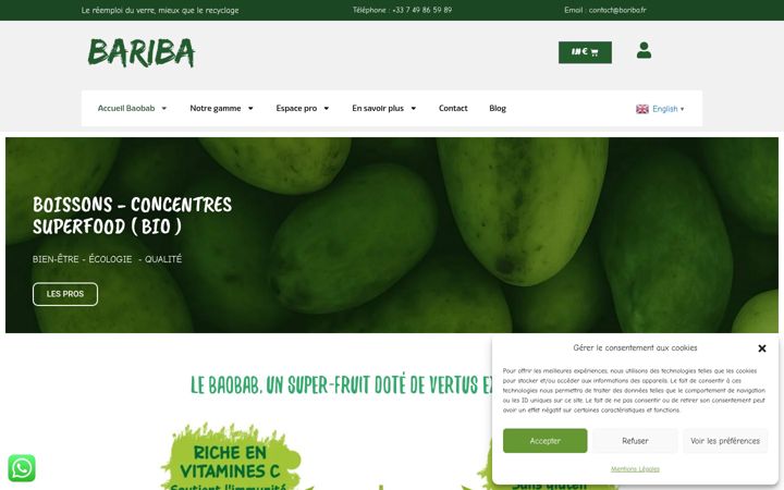Skjermbilde av bariba.fr