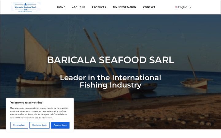 Screenshot of baricalaseafood.com