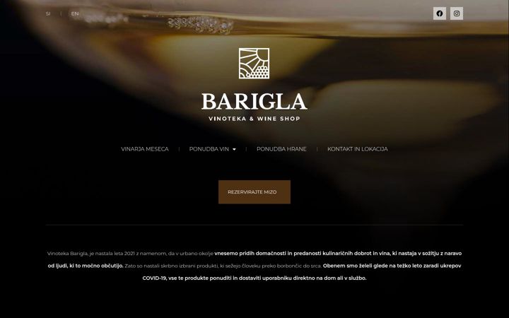 Screenshot of barigla.si