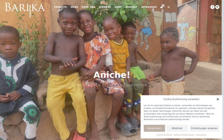 Screenshot of barika-foundation.ch