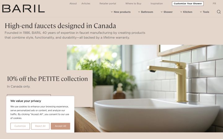 Screenshot of barildesign.com