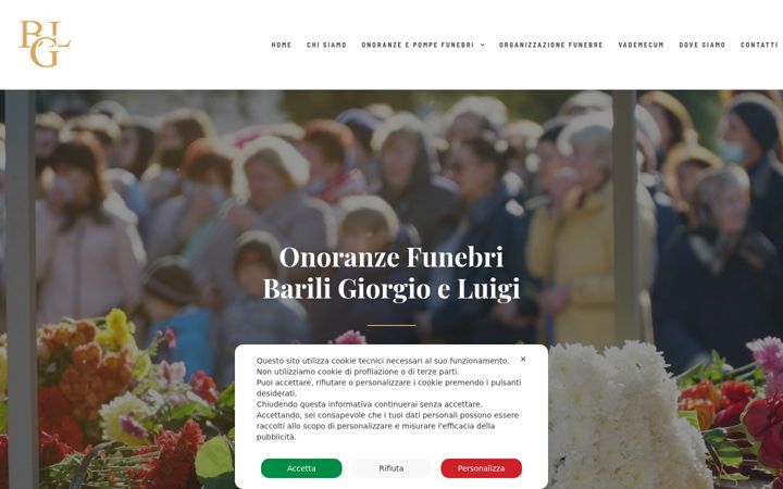 Screenshot of barilionoranzefunebri.com