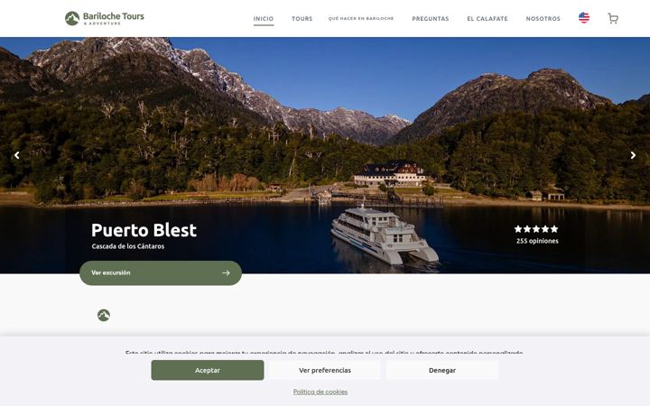 Screenshot of bariloche.tours
