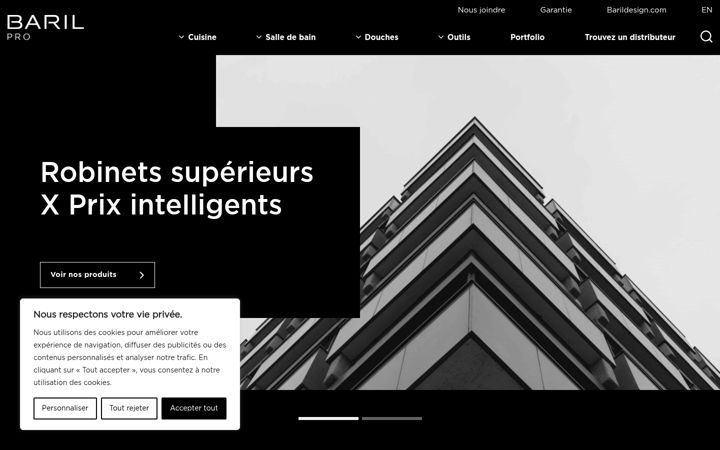 Screenshot of barilpro.com
