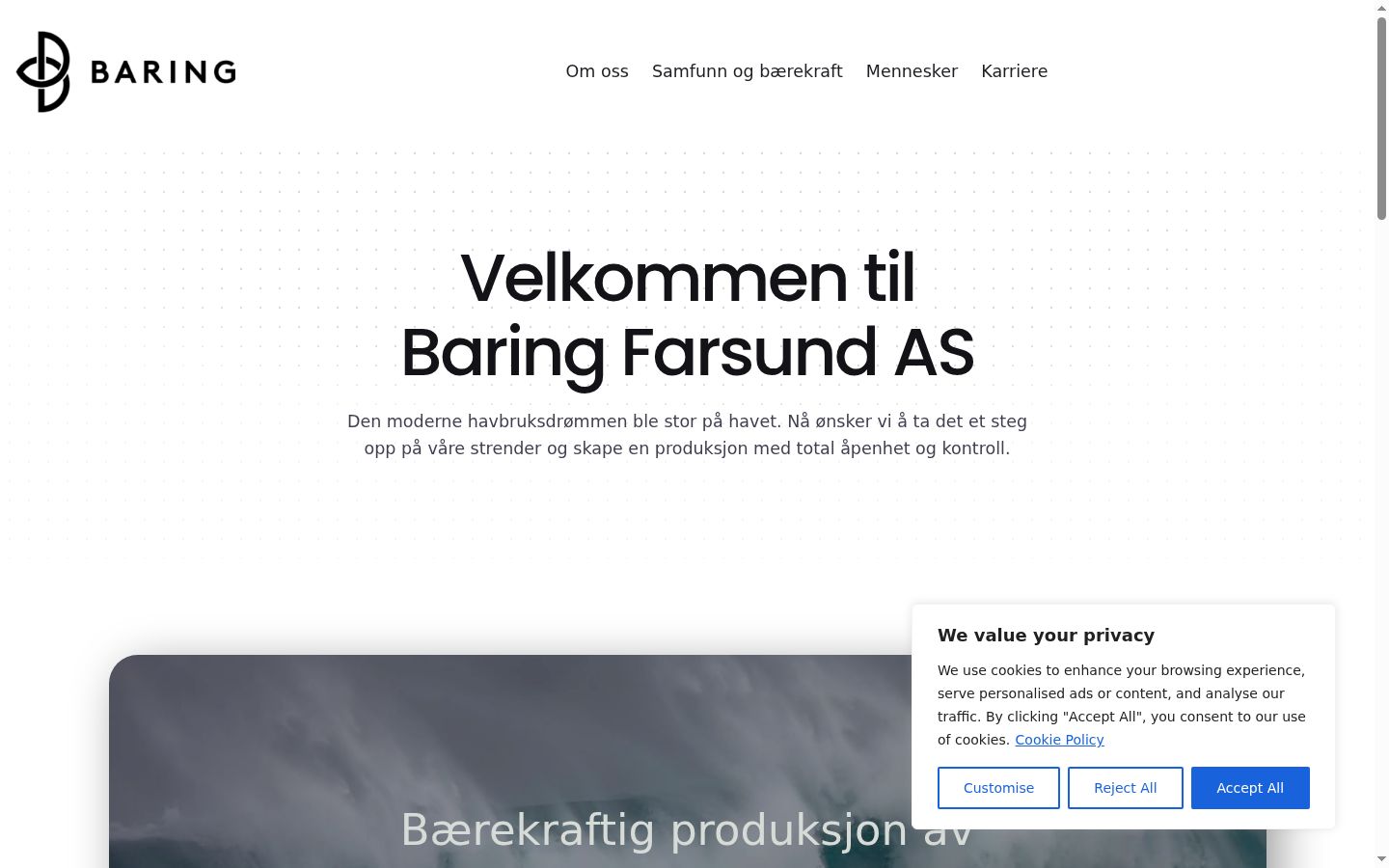 Screenshot van de toestemmingsbanner zoals getoond vóór enige interactie