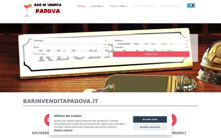 Screenshot of barinvenditapadova.it