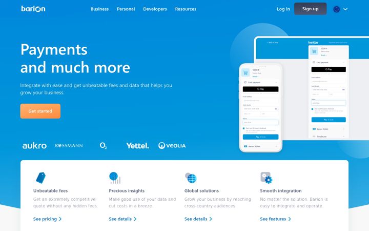 Screenshot of barion.com