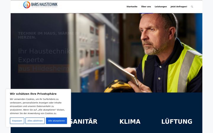 Screenshot of baris-haustechnik-gmbh.de