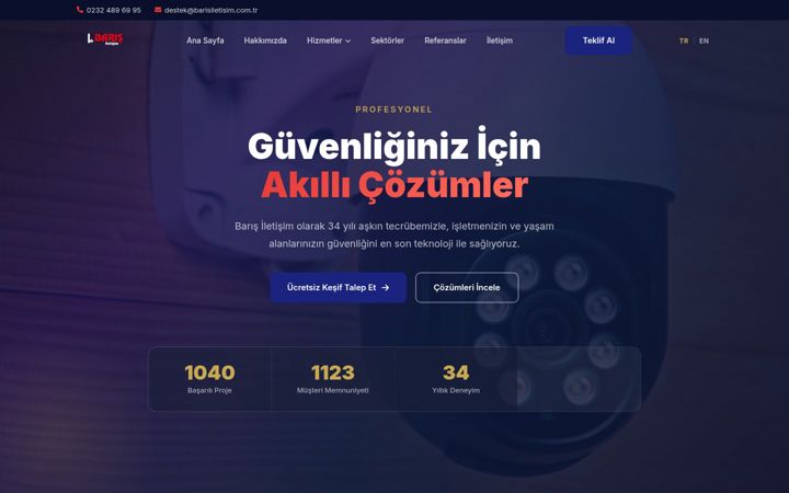 Screenshot of barisiletisim.com.tr
