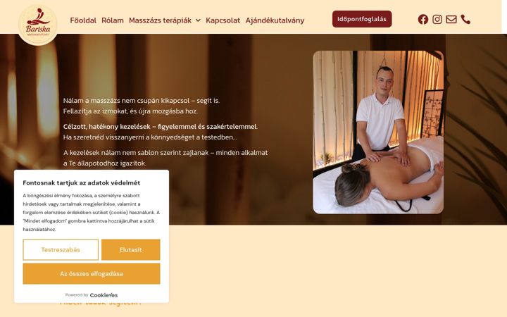Screenshot of bariskamassage.hu