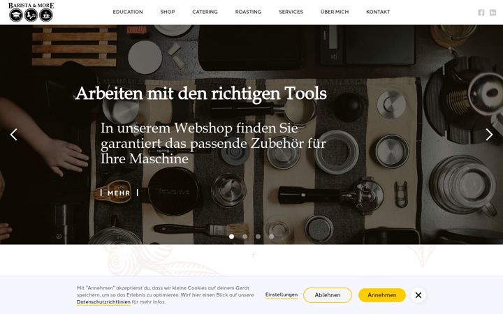Screenshot of barista-and-more.ch