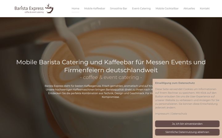 Screenshot of barista-express.de