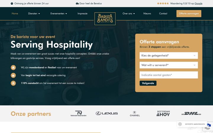Screenshot of baristabandits.nl