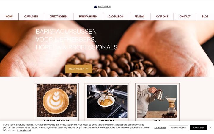 Screenshot of baristacursus.nl