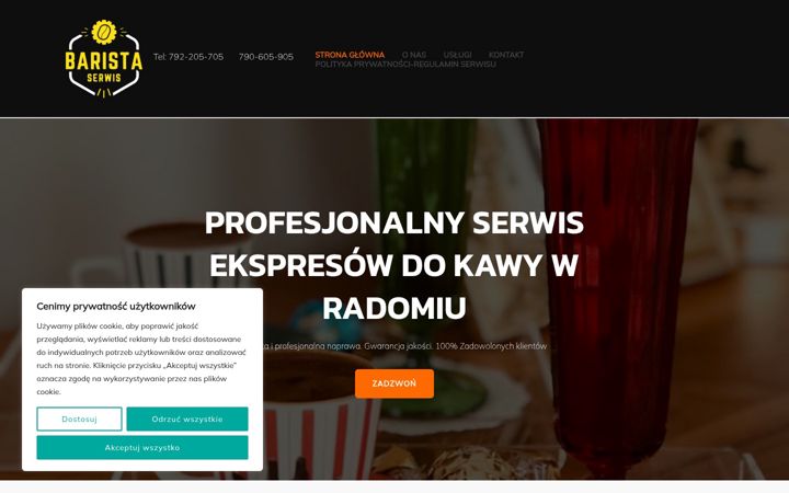 Zrzut ekranu baristaserwis.pl