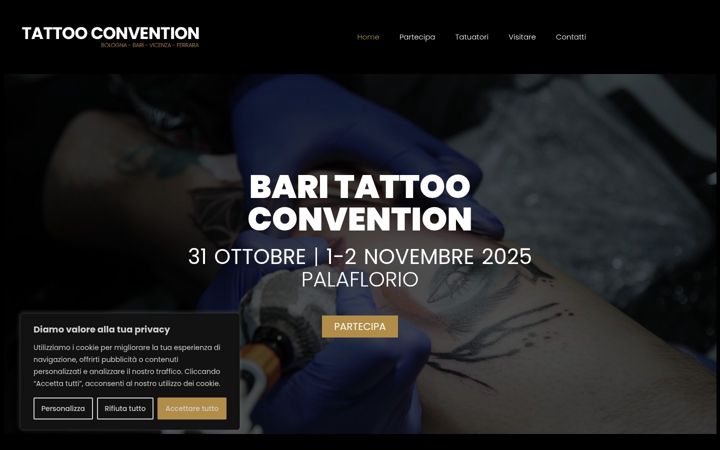 Screenshot of baritattooexpo.it
