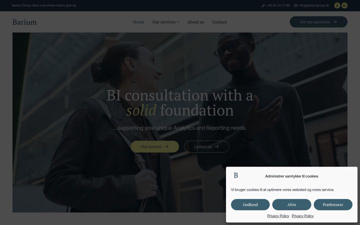 Screenshot of bariumgroup.dk