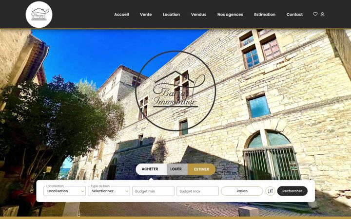 Screenshot of barjac-immobilier.com