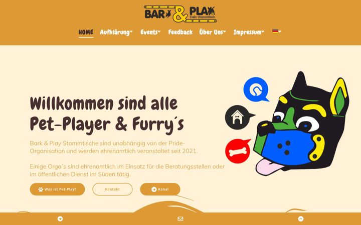 Screenshot of bark-and-play.de