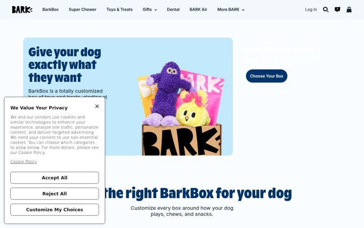 Screenshot ta' bark.co