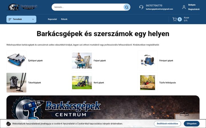 Screenshot of barkacsgepekcentrum.hu