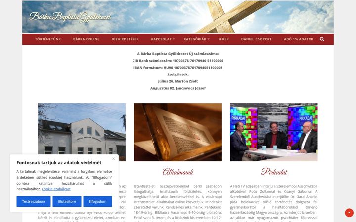 Screenshot of barkagyulekezet.hu