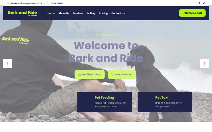 Screenshot of barkandride.scot
