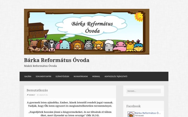 Screenshot ta' barkarefovi.hu