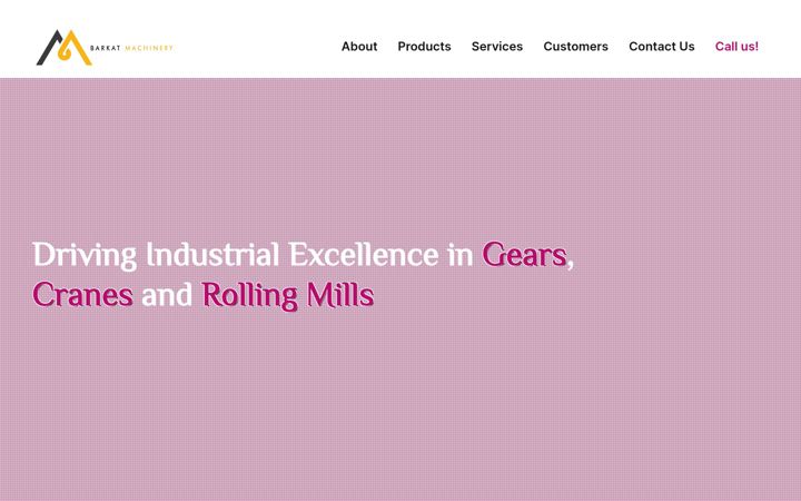 Screenshot of barkatmachinery.com
