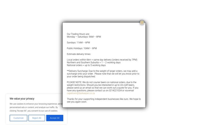Screenshot of barkeeper.co.za