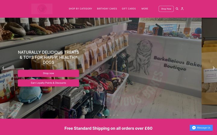 Screenshot of barkeliciousbakes.com