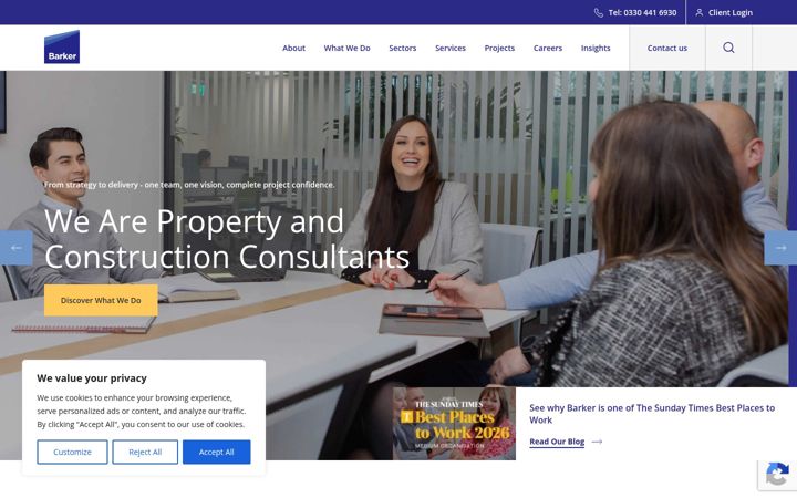 Screenshot of barker-associates.co.uk