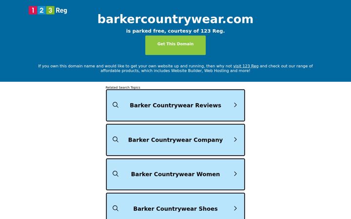 Screenshot of barkercountrywear.com