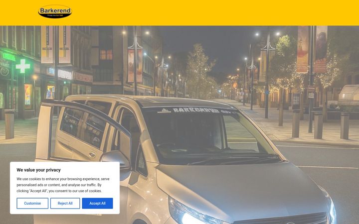 Screenshot of barkerendprivatehire.co.uk