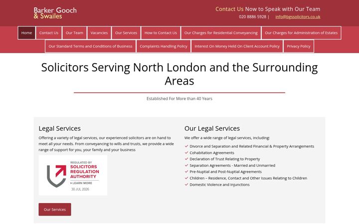 Screenshot of barkergoochandswailes.co.uk