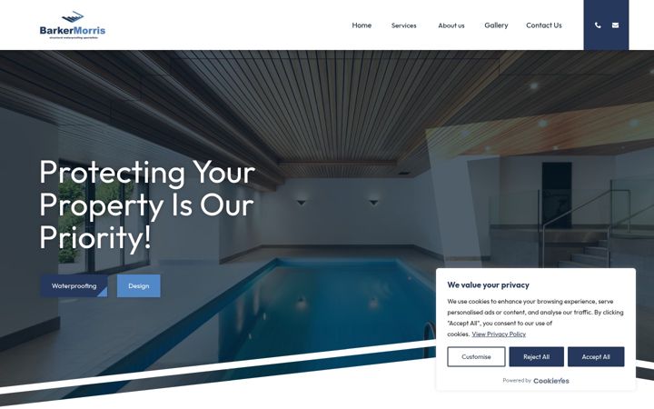 Screenshot of barkermorris.com