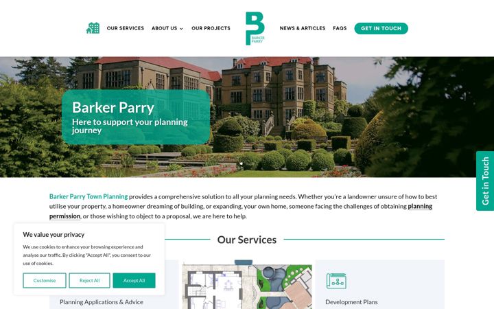Screenshot του barkerparry.co.uk