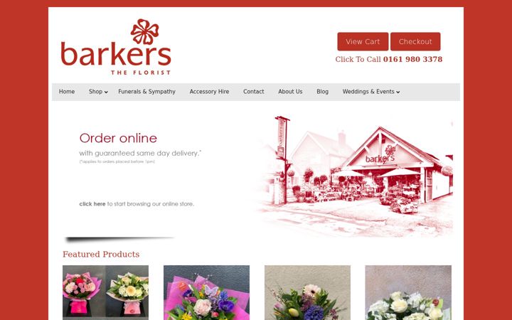 Screenshot of barkerstheflorist.co.uk