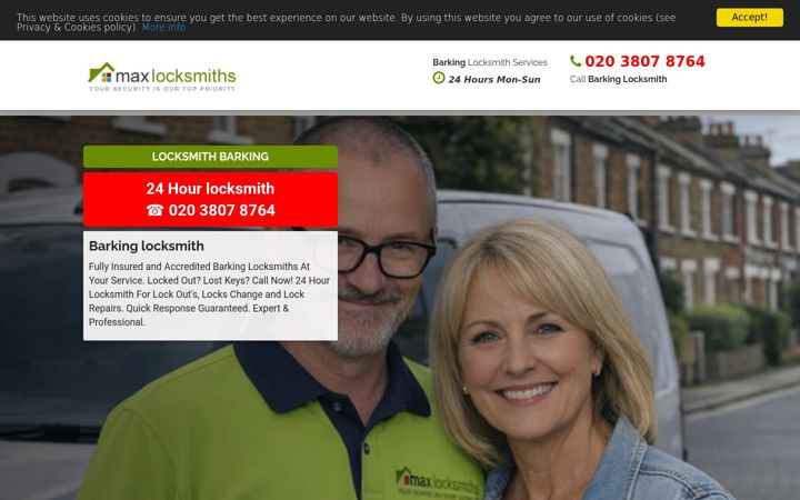Screenshot of barking-locksmith.co.uk