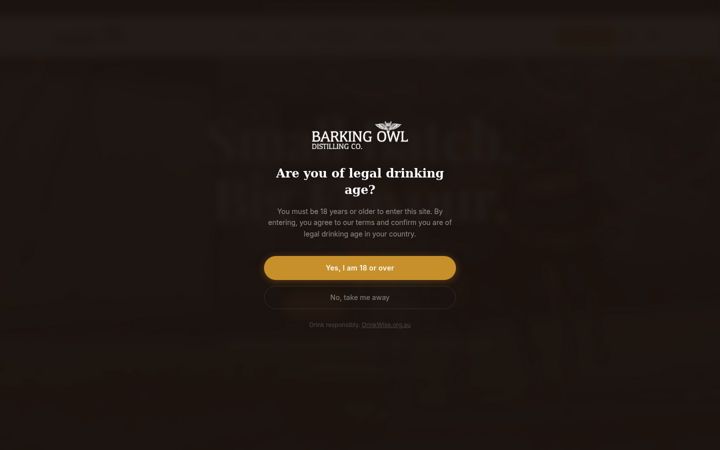 Screenshot of barkingowldistilling.com.au