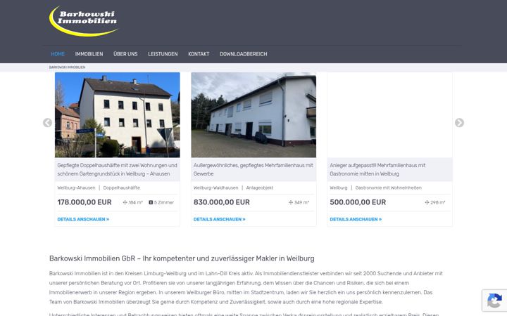 Screenshot of barkowski-immobilien.de