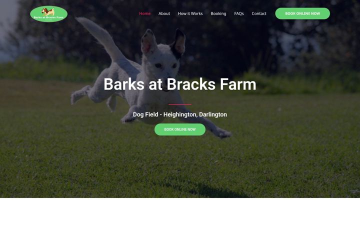 Screenshot of barksatbracksfarm.co.uk